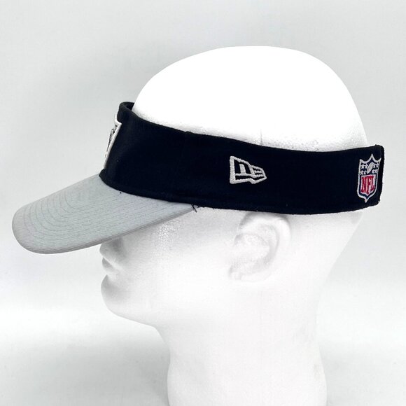 Las Vegas Raiders New Era NFL Adjustable Visor Cap Hat Hook and Loop Closure - Picture 10 of 16